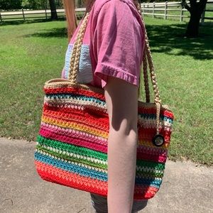 The Sak Crocheted Rainbow Purse